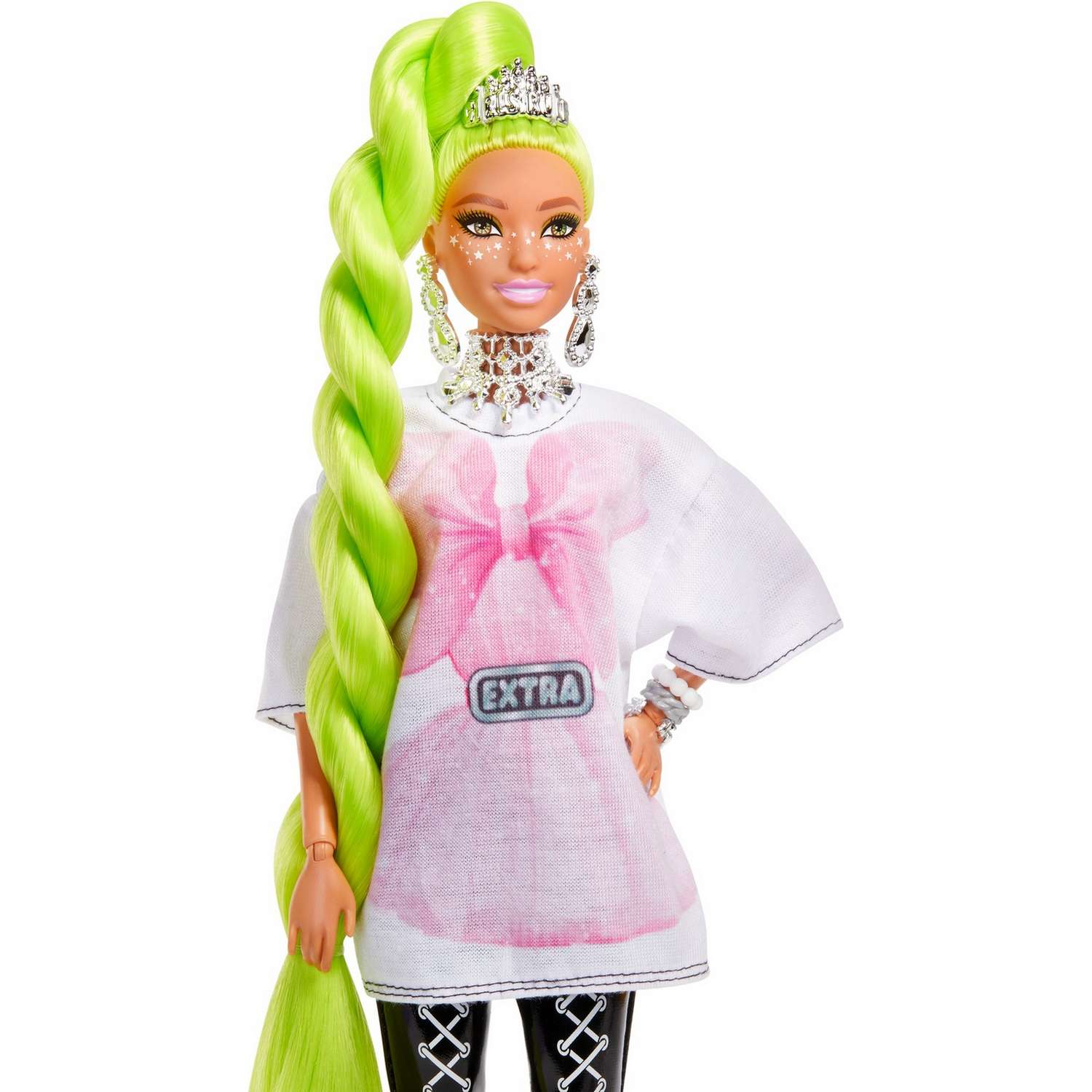 Кукла Barbie Экстра с зелеными неоновыми волосами HDJ44 HDJ44 - фото 7