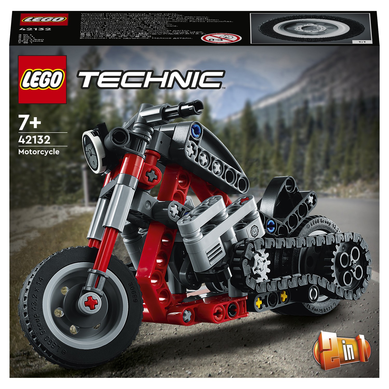 Конструктор LEGO Technic Мотоцикл 42132 купить по цене 499 ₽ в  интернет-магазине Детский мир