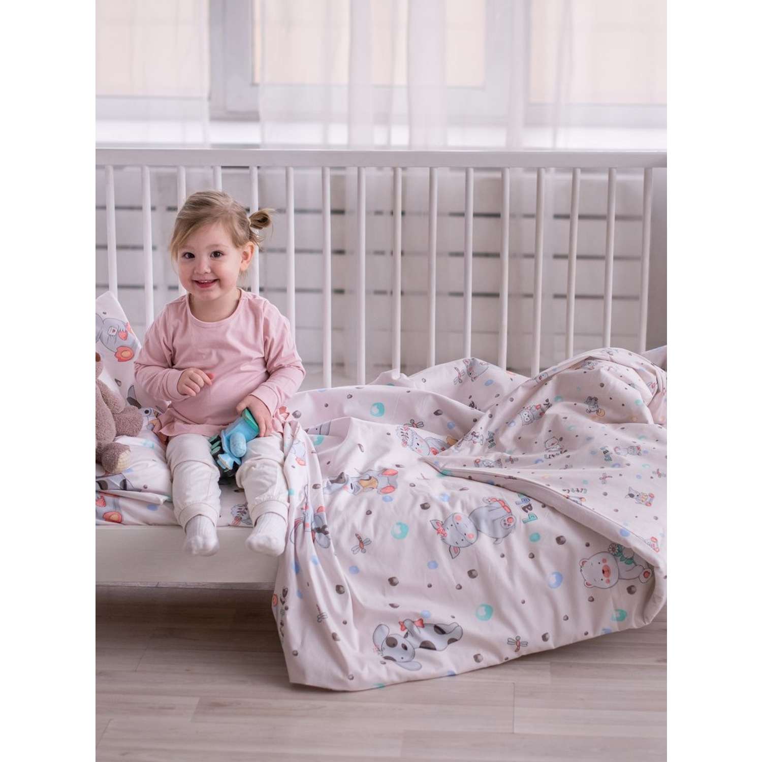 Комплект постельного белья SONA and ILONA детский 3 предмета (120х60 см) - фото 3