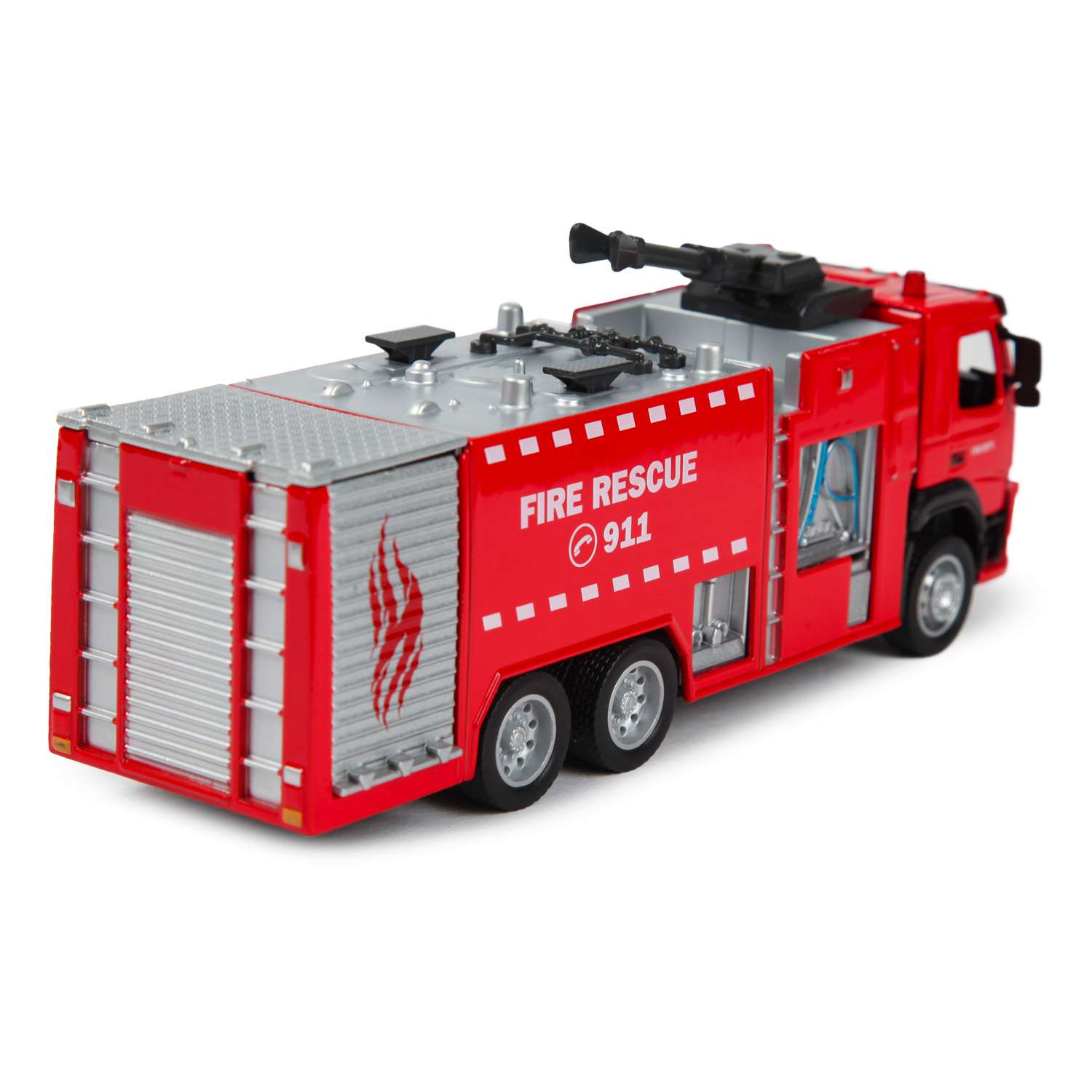 Машина MSZ 1:50 Volvo Fire Fighting Truck Красная 68380 68380 - фото 4