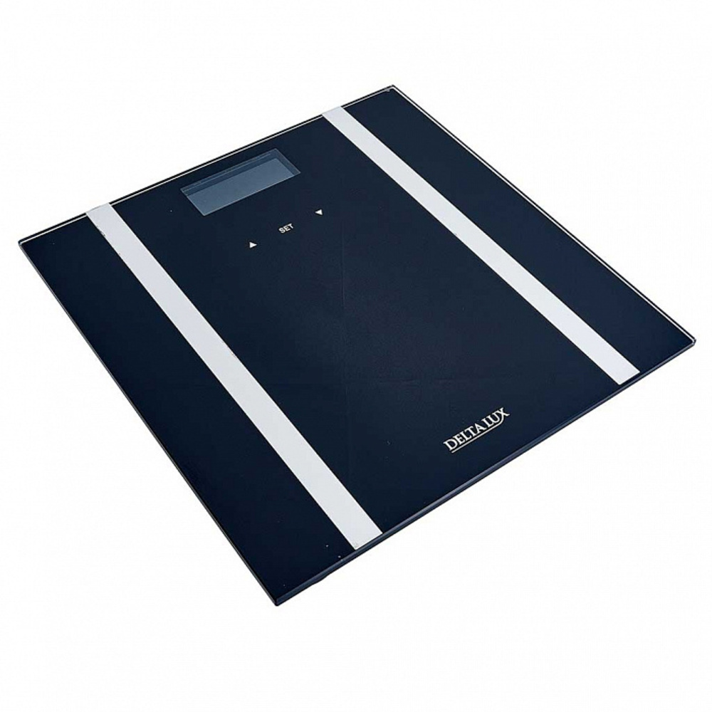 Весы напольные Delta Lux DE-4600 электронные smart 180 кг черный - фото 1