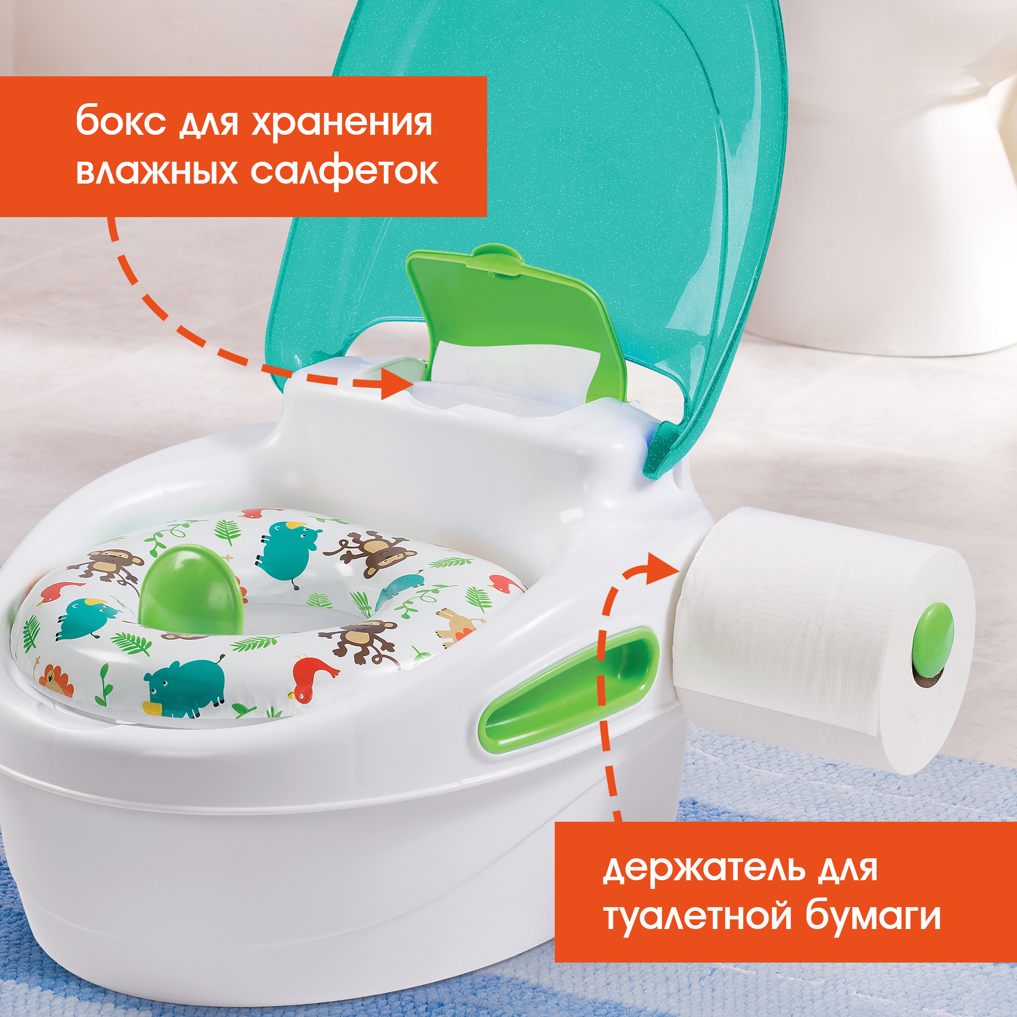 Горшок Summer Infant 3в1 Step-By-Step Бирюзовый - фото 3