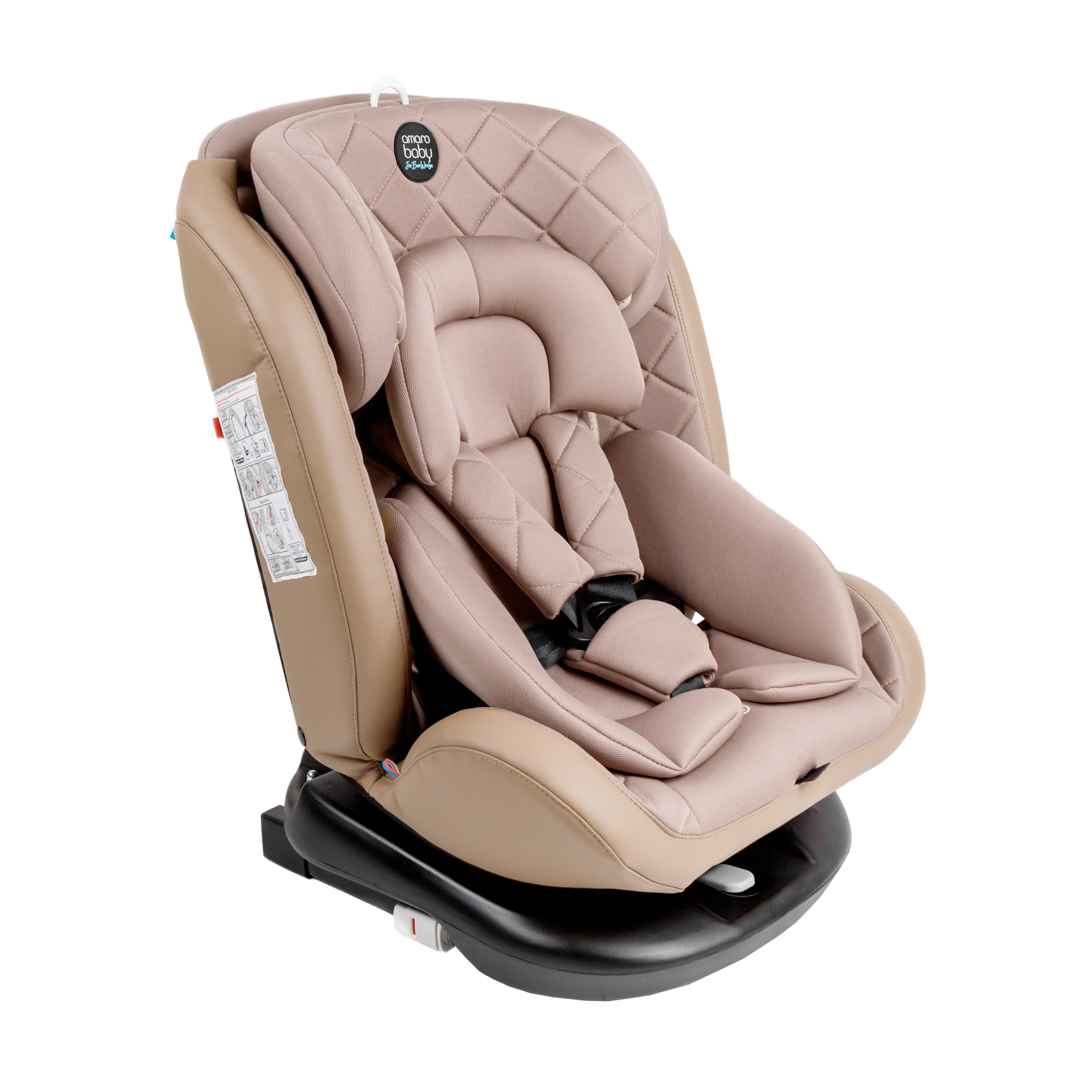 Автокресло Amarobaby Brilliant Isofix класс D группа 0+/1/2/3 Бежевый - фото 1