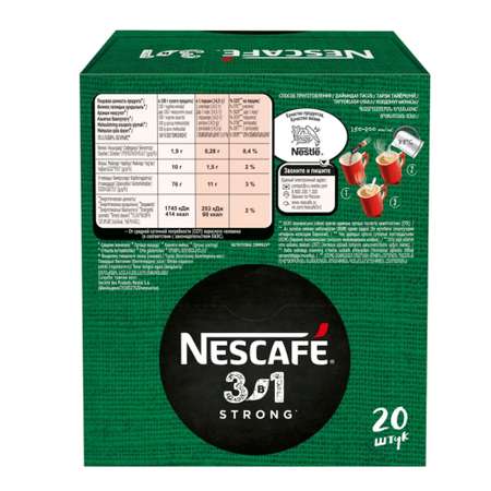 Кофе 3 в 1 Nescafe в пакетиках растворимый 20 порций