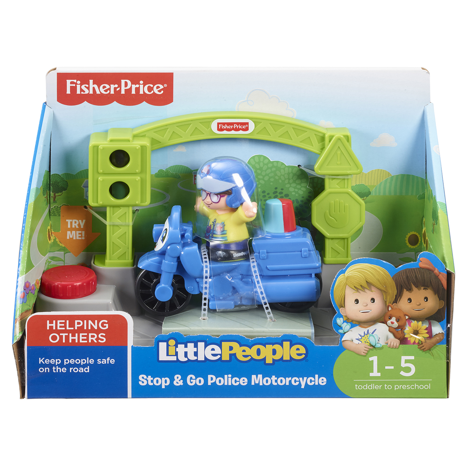 Игровой набор Little People Fisher-Price Stop & Go Police Motorcycle (DYR83) - фото 2