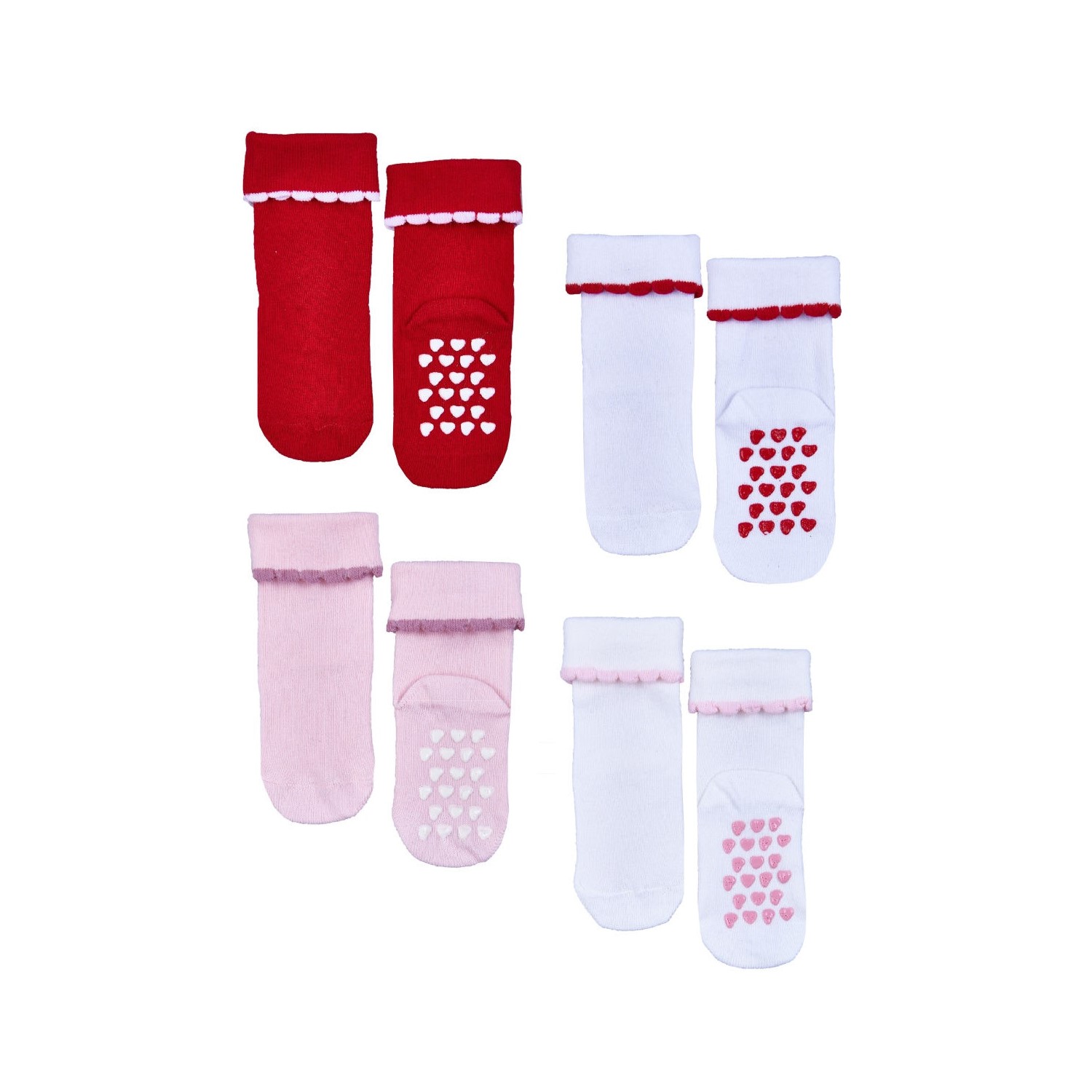 Носки Olay Socks ЗИП-0432/4/бел/молоч/розов/красн - фото 1