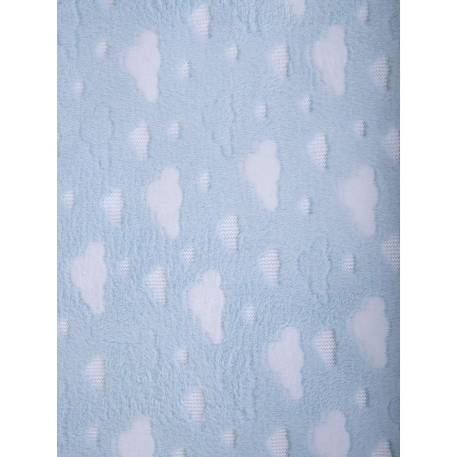 Плед плюшевый Baby Nice MICRO FLANNEL Облака 75х100 см голубой - фото 3