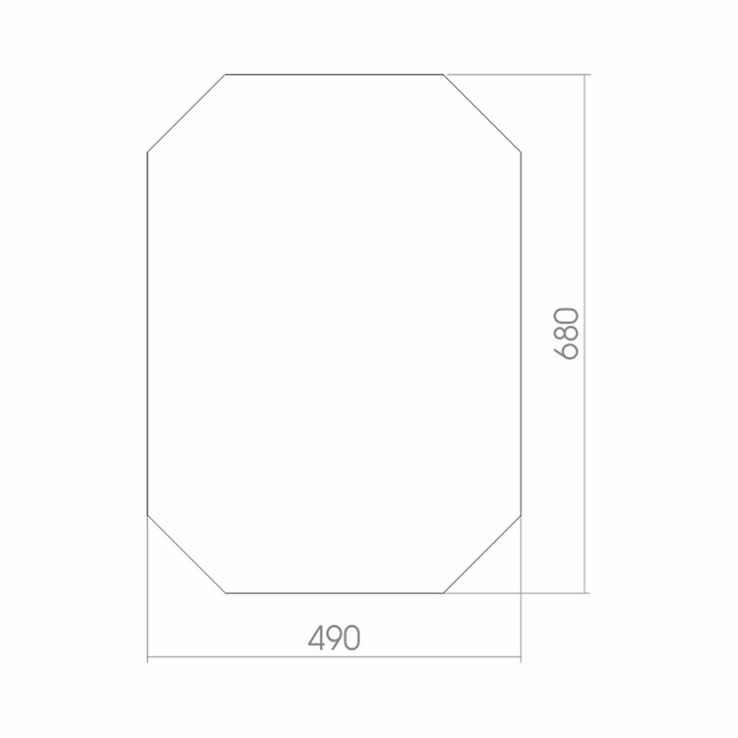 Зеркало настенное Mixline с фацетом 495х685 мм влагостойкое - фото 2