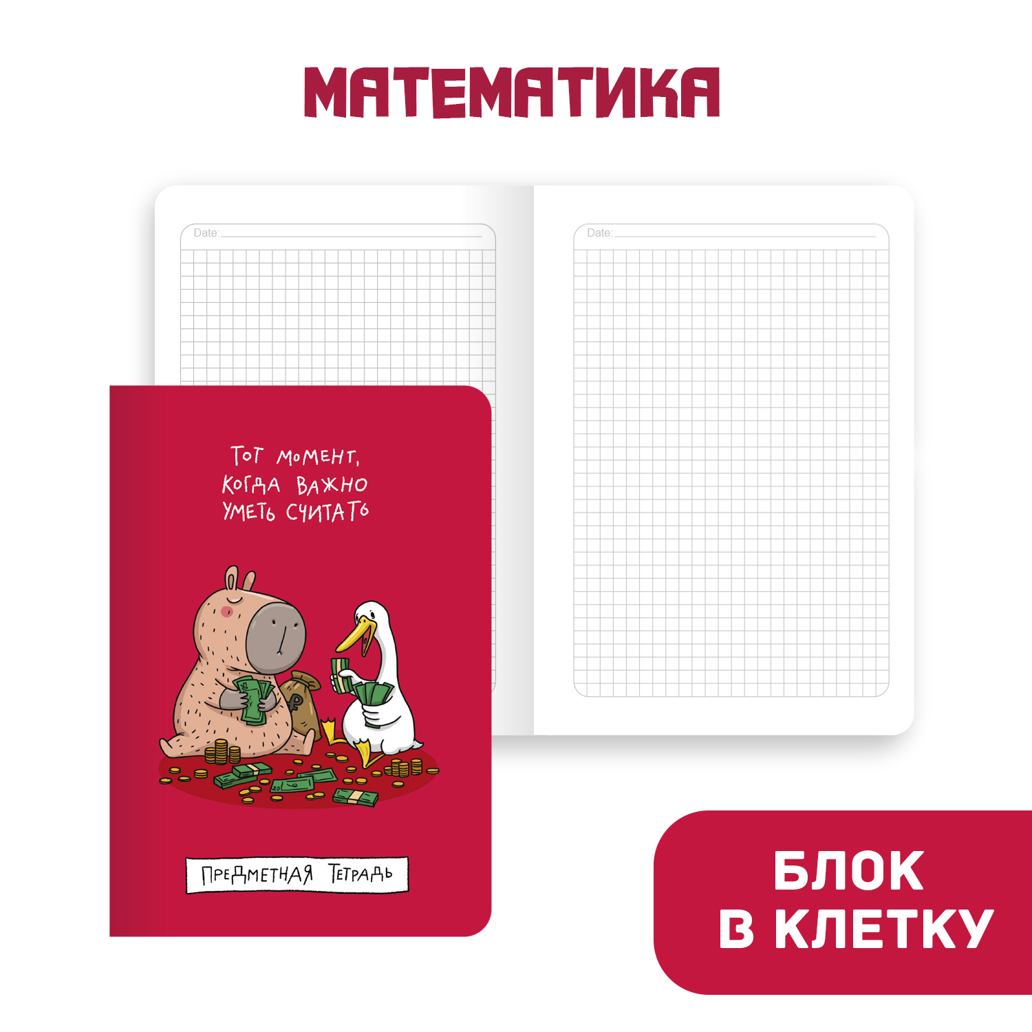 Тетрадь Проф-Пресс в клетку в линию 40 л А5 набор из 4 шт Школа в тренде Математика+химия физика+биология+русс. язык - фото 4