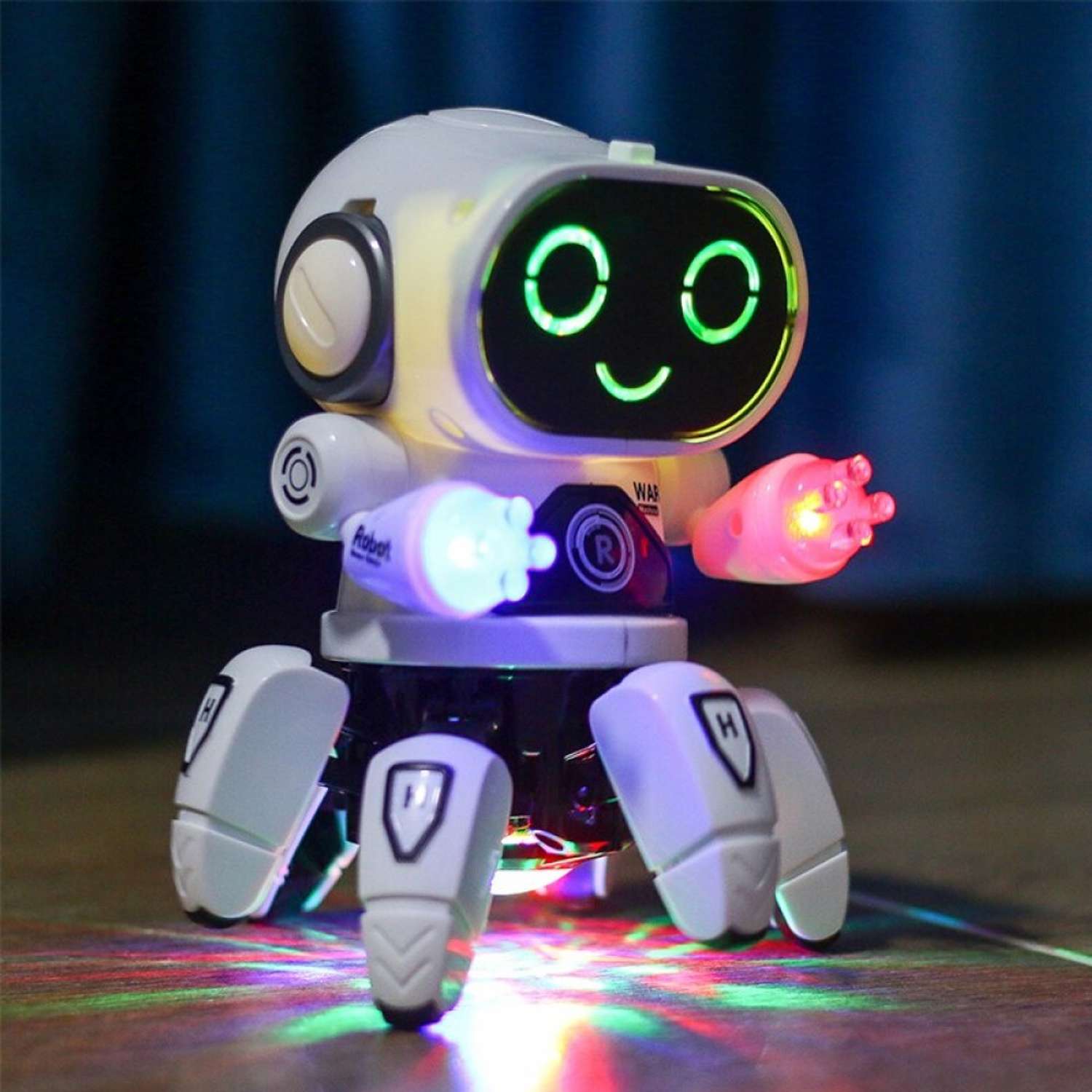 Робот CyberCode паук белый на батарейках. Танцует и поёт - фото 2