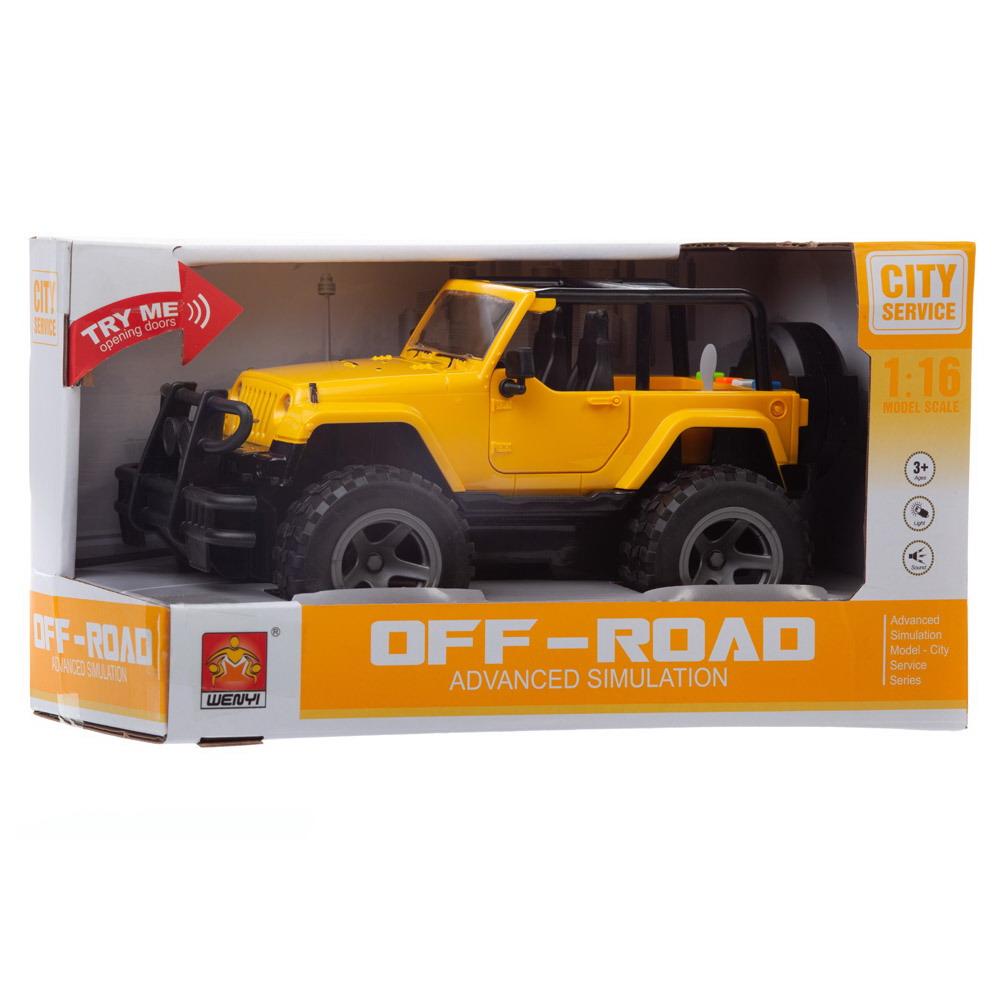 Внедорожник Junfa Jeep 1:16 желтый MY390B - фото 1