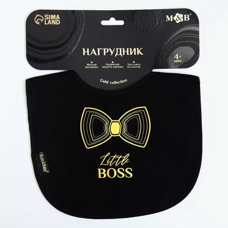 Нагрудник Mum and Baby для кормления «Little boss» на кнопке