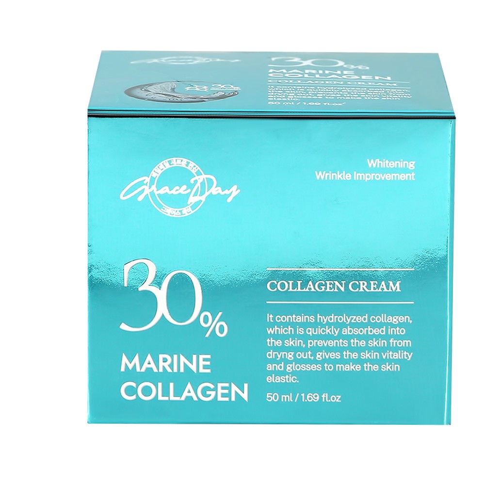 Крем для лица Grace day 30% marine collagen с морским коллагеном 50 мл - фото 5