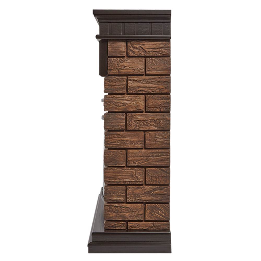 Портал Firelight Bricks Wood 25 камень коричневый - шпон темный дуб - фото 3