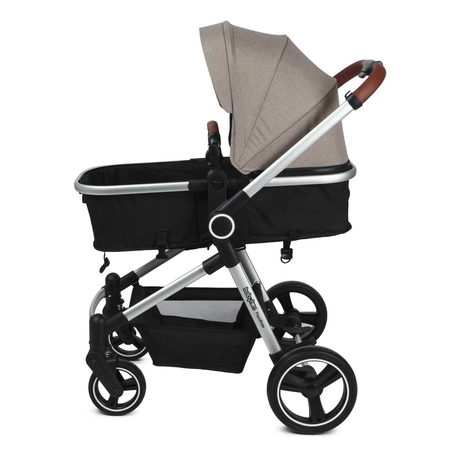 Коляска-трансформер Babyton FlexiRide Black beige - фото 11