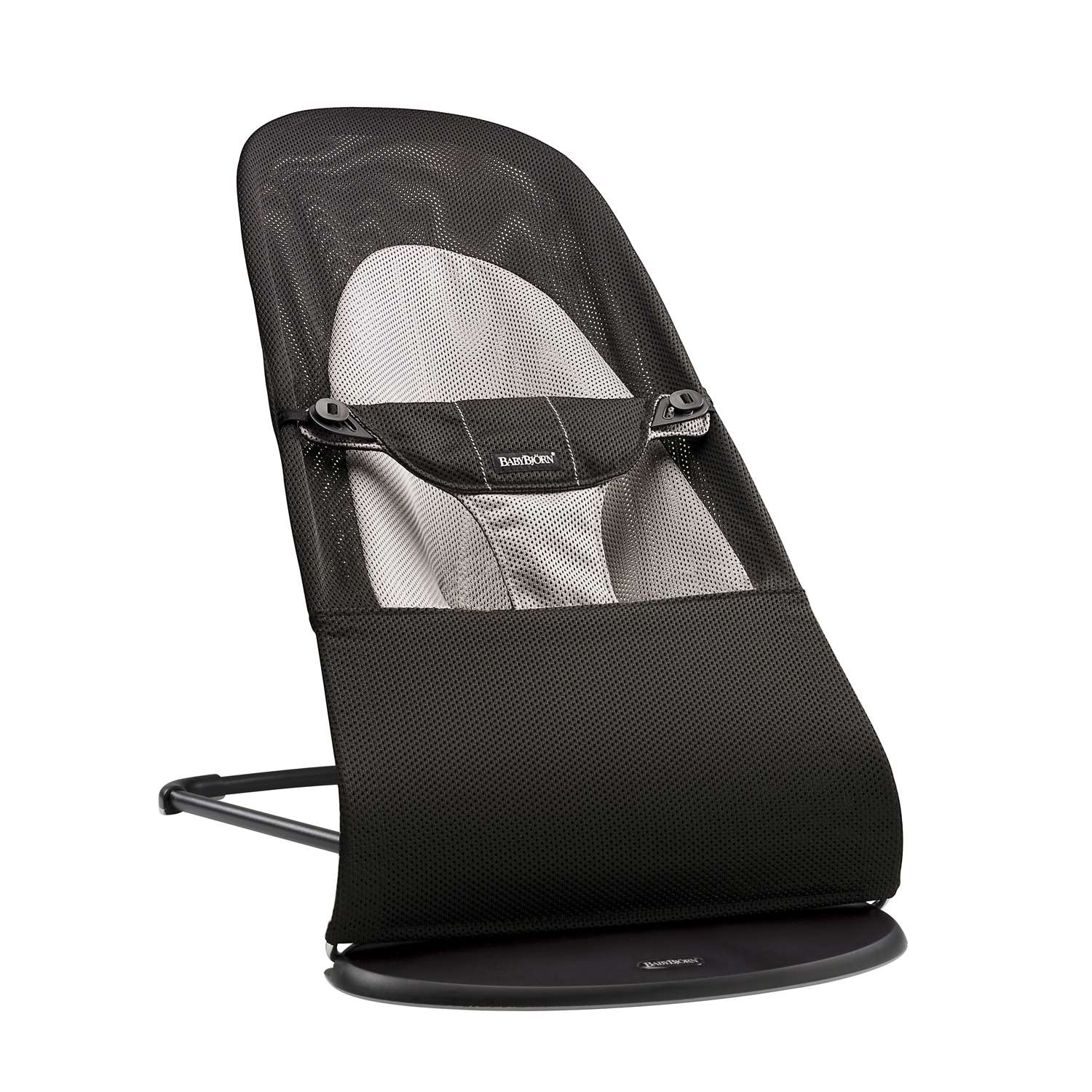 Кресло-шезлонг BabyBjorn Balance Soft Air черн/серый - фото 1