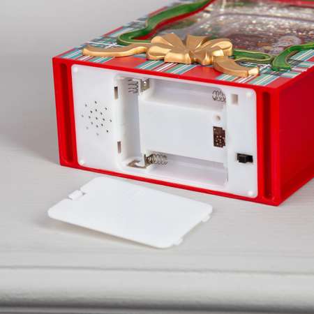 Светодиодная фигура Sima-Land «Пакет с Дедом Морозом» пластик батарейки не в комплекте USB свечение тёплое белое