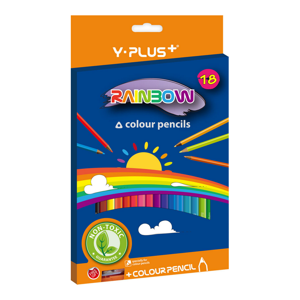 Карандаши цветные Y-plus Rainbow 18 цветов+точилка DPC1104400000 - фото 1