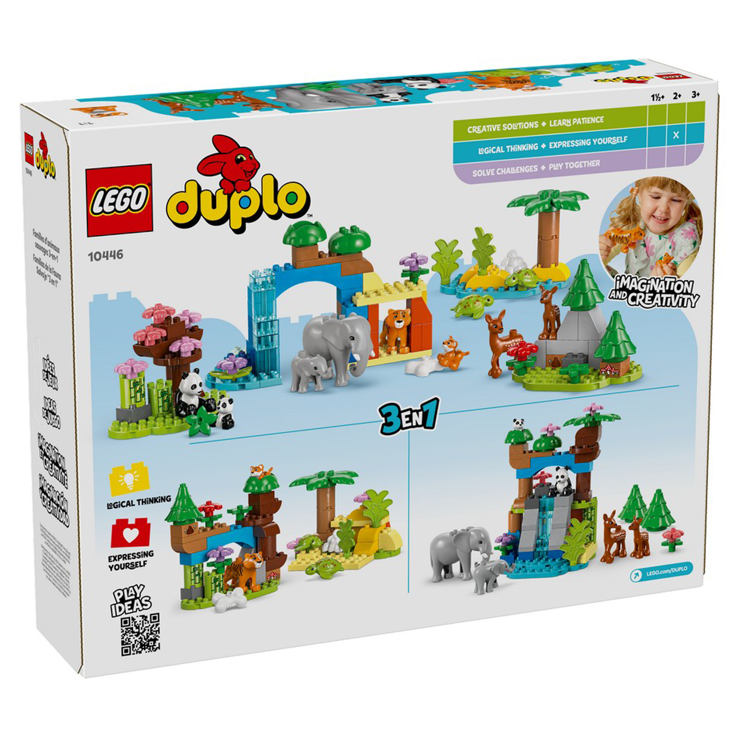 Конструктор детский LEGO Duplo Семейства диких животных 3-в-1 - фото 10