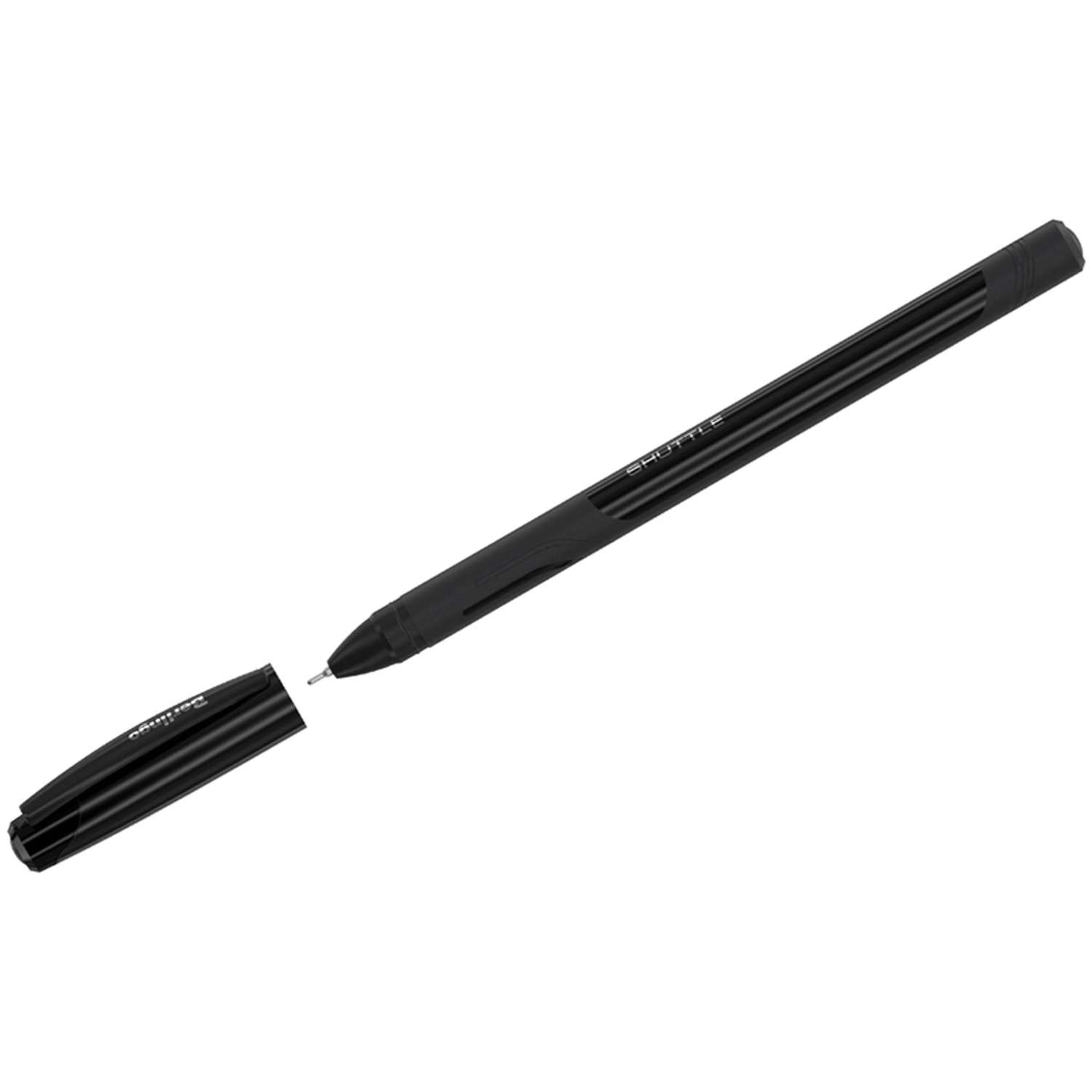 Ручка гелевая BERLINGO Shuttle черная 0.5 мм игольчатый стержень набор 12 шт - фото 2