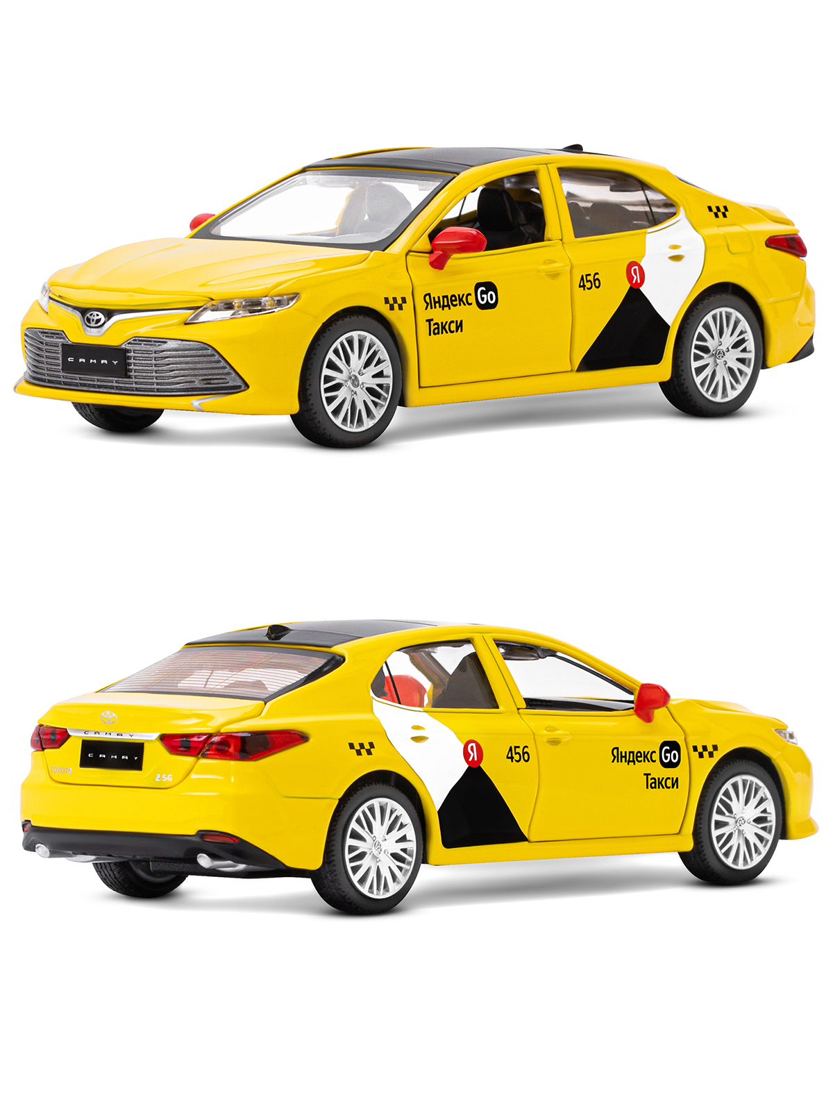Машинка металлическая Яндекс GO Toyota Camry цвет желтый Озвучено Алисой JB1251482 - фото 7