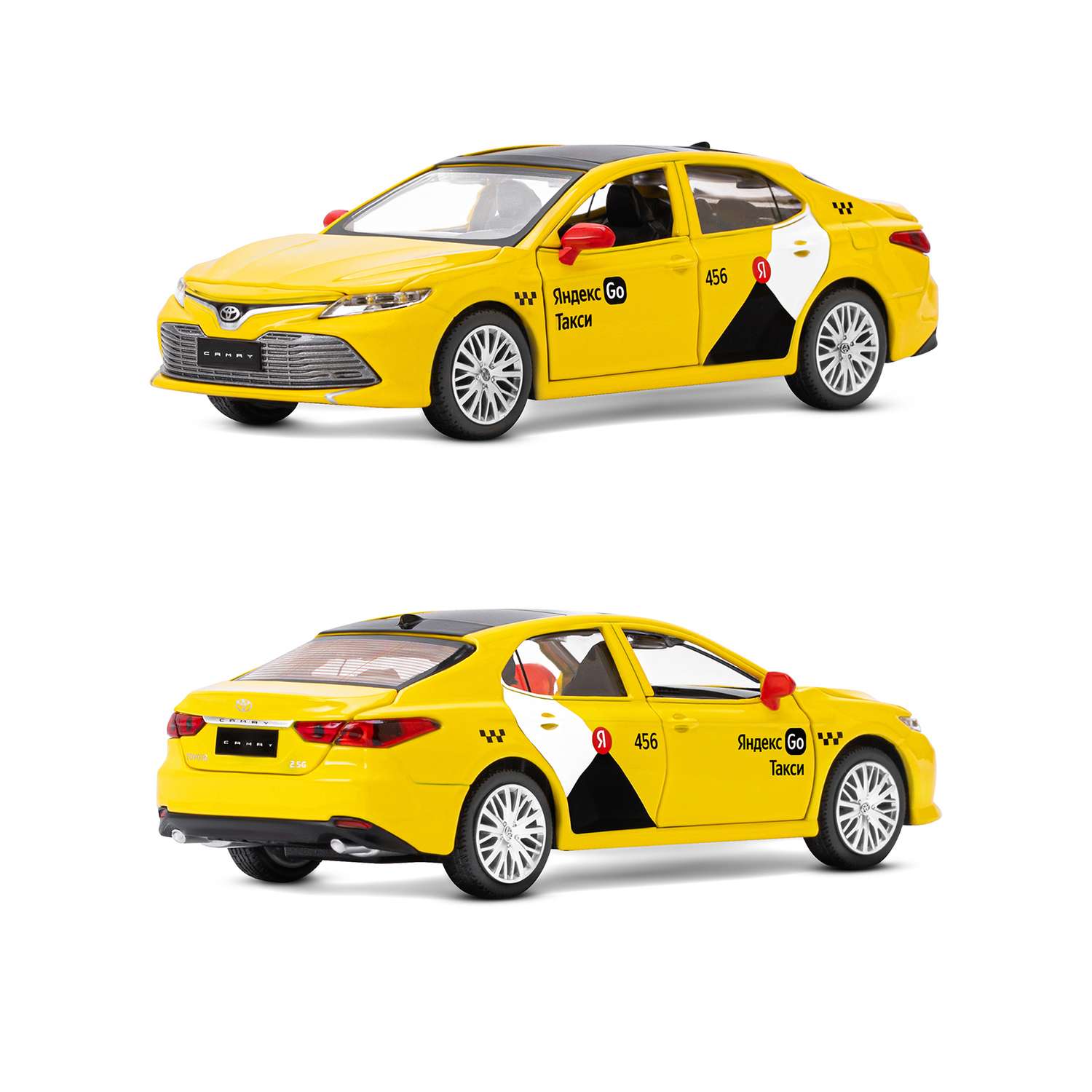 Машинка металлическая Яндекс GO игрушка детская Toyota Camry цвет желтый Озвучено Алисой JB1251482 - фото 7