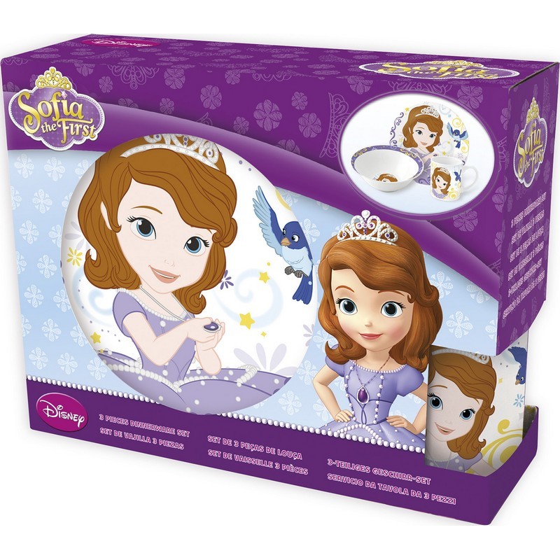 Набор керамической посуды STOR в подарочной упаковке Snack Set Sofia The First (3 шт.) - фото 2