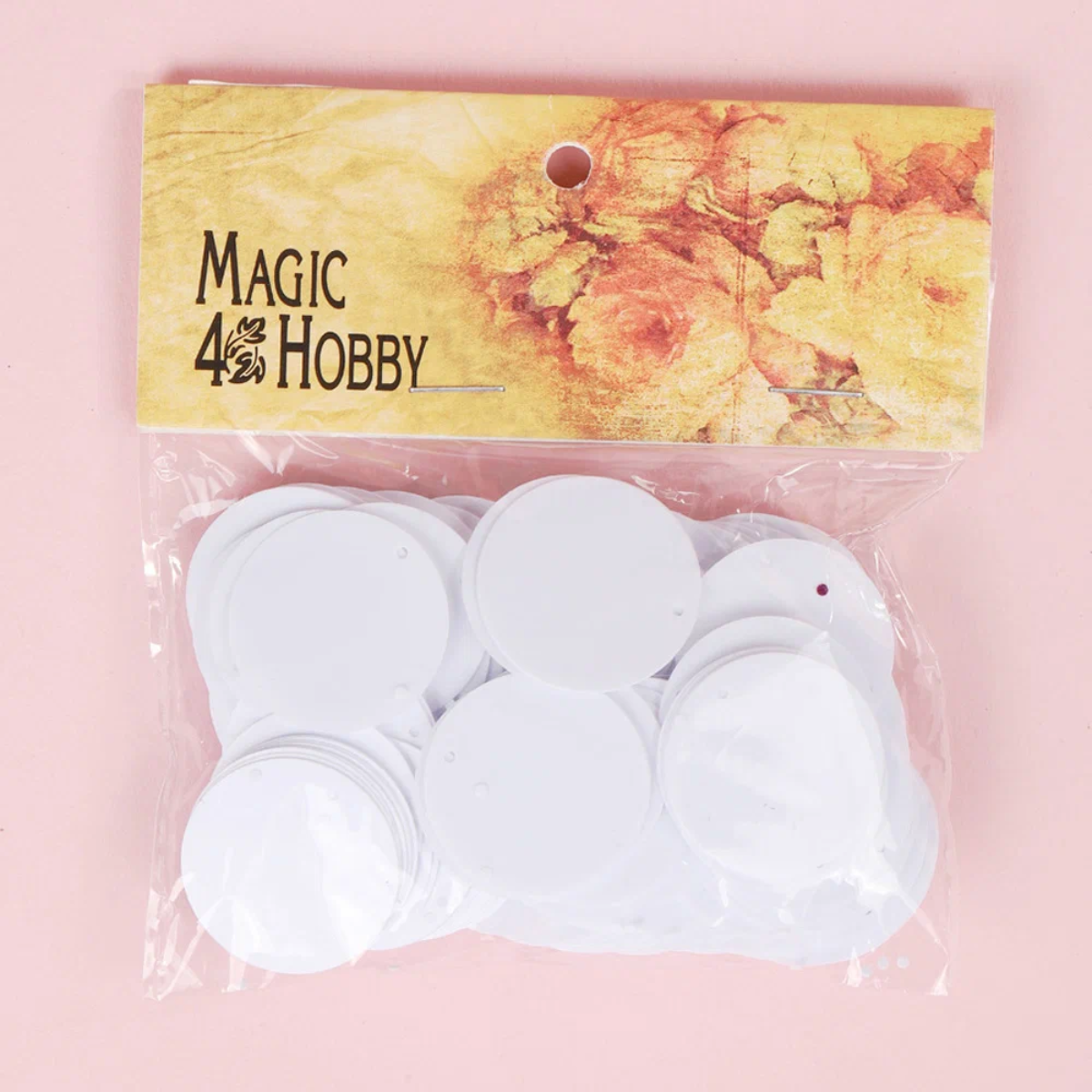 Пайетки Magic 4 Hobby россыпью 35мм цвет белый упаковка 50г - фото 4