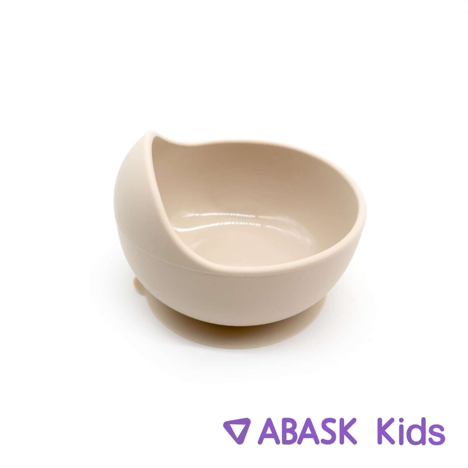 Силиконовая тарелка с ложкой ABASK vanilla - фото 2