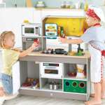 Детская деревянная кухня HAPE Делюкс 5 аксессуаров воздушная фритюрница свет звук E3177_HP