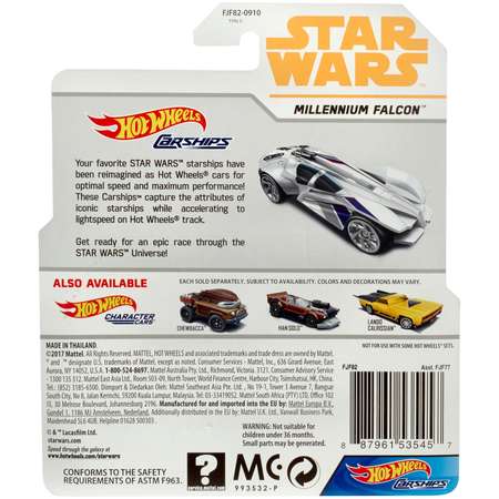 Машинка Hot Wheels Star Wars Тысячелетний сокол FJF82