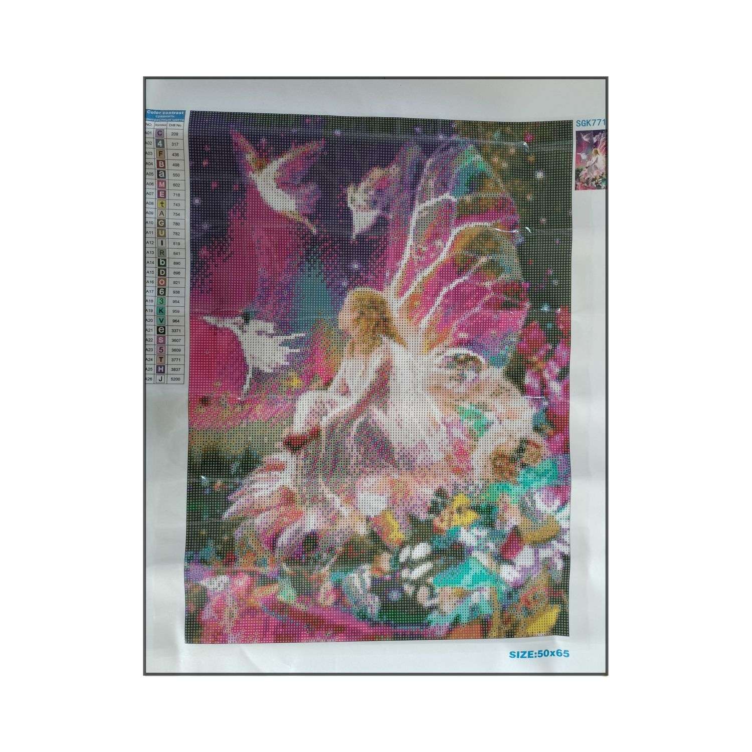Алмазная мозаика Seichi Цветочная фея 50х65 см - фото 2