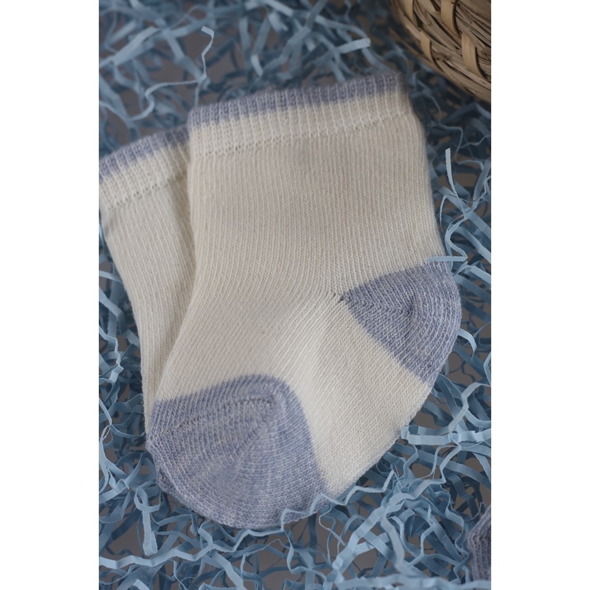 Носки 3 пары Olay Socks 02-MB0016-52/голубой/молочный/горох/полоска - фото 4