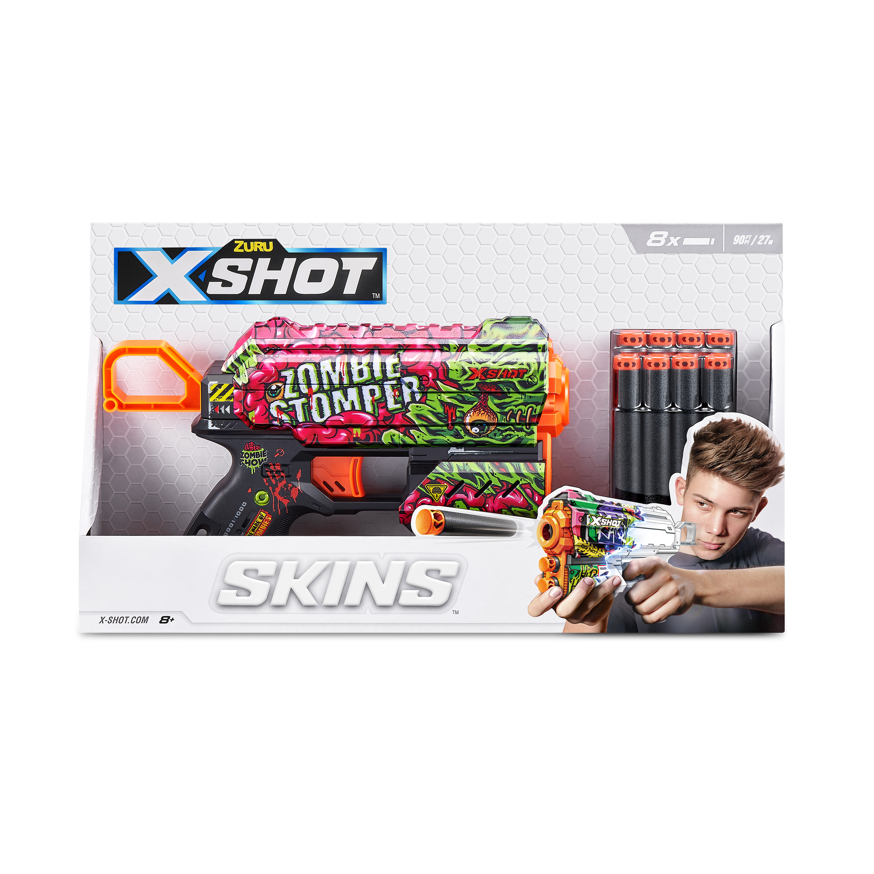 Набор для стрельбы XSHOT Скинс флакс Зомби 36516А - фото 11