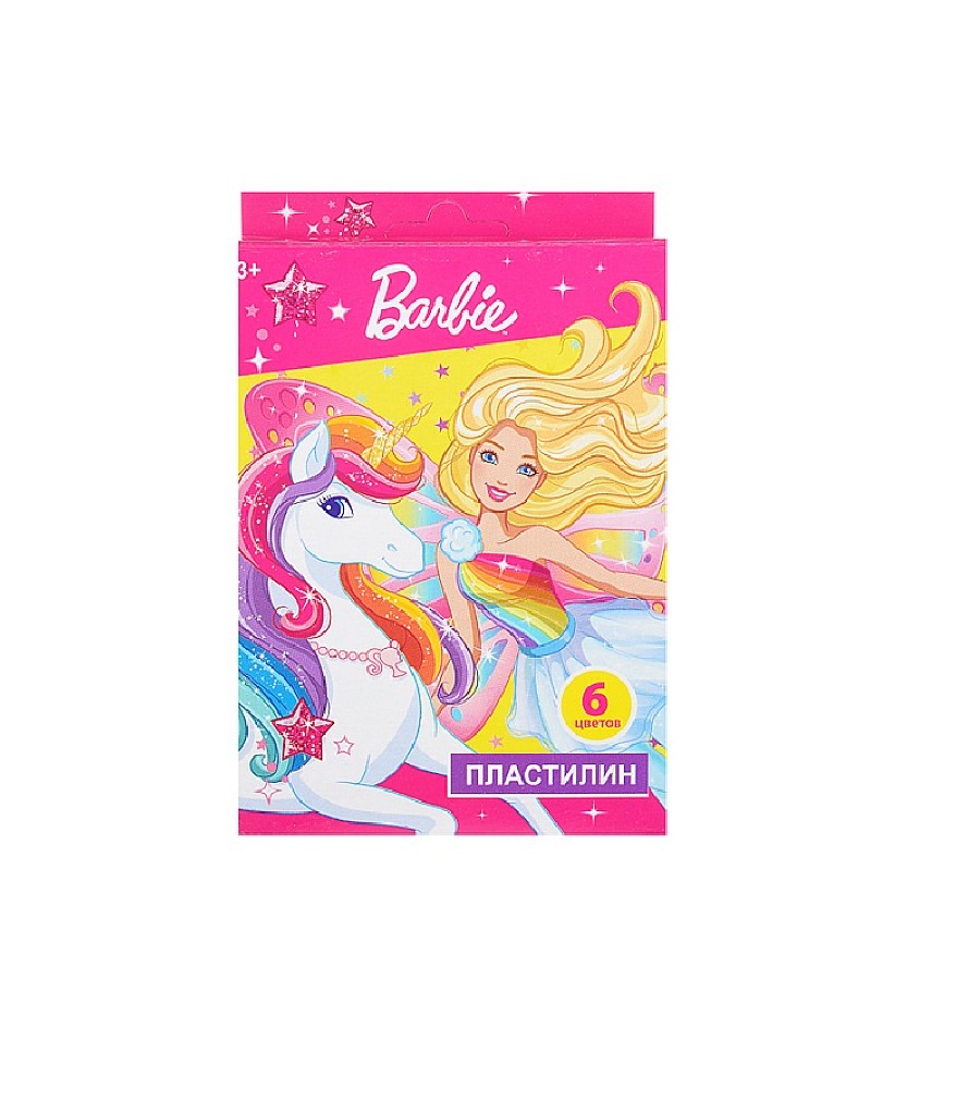 Пластилин Barbie 6 цветов - фото 1