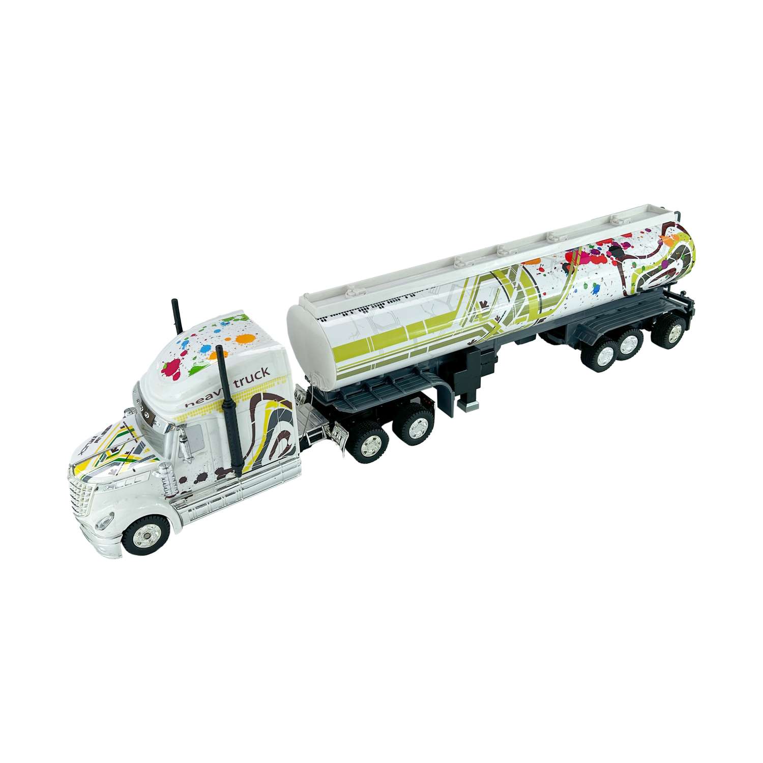 Радиоуправляемый грузовик QY Toys танкер с прицепом - фото 1