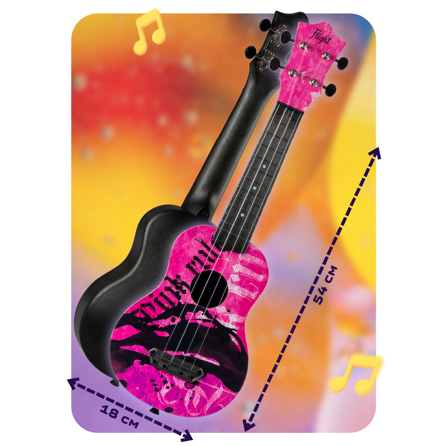 Гитара гавайская Flight укулеле сопрано ULTRA S-40 Pink Rules - фото 6