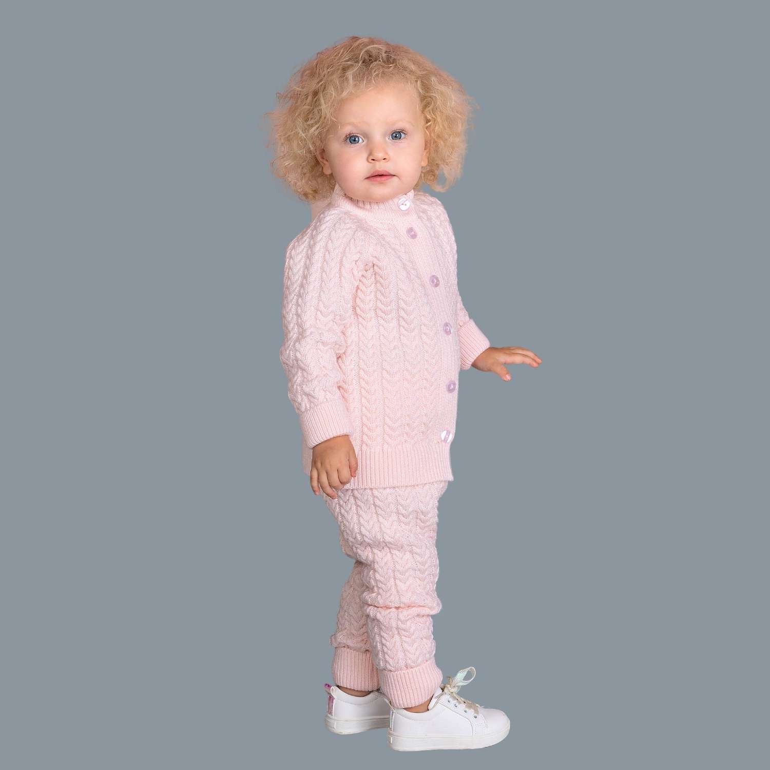 Кардиган и брюки Little Star 80024-розовый - фото 9