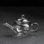Чайник Доляна стеклянный заварочный с металлическим ситом «Дамбо» 250 мл
