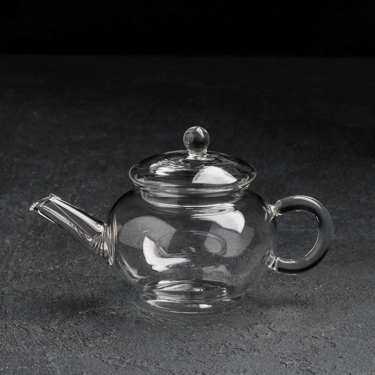 Чайник Доляна стеклянный заварочный с металлическим ситом «Дамбо» 250 мл - фото 1