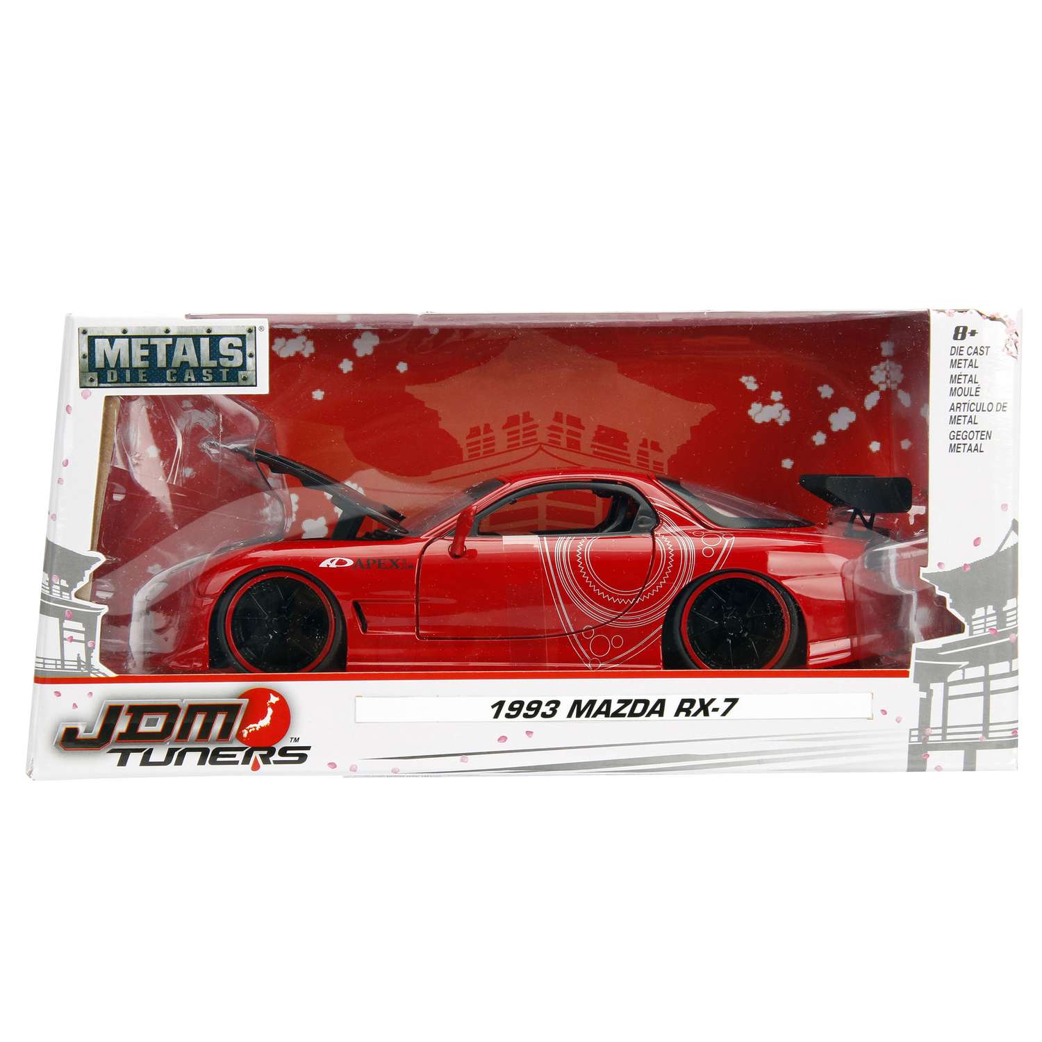 Машинка Jada 1:24 1993 Mazda Rx-7 Красная 98677 98677 - фото 2