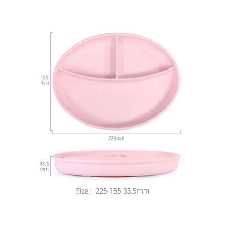 Тарелка Eezykid трехсекционная 440 мл розовая 