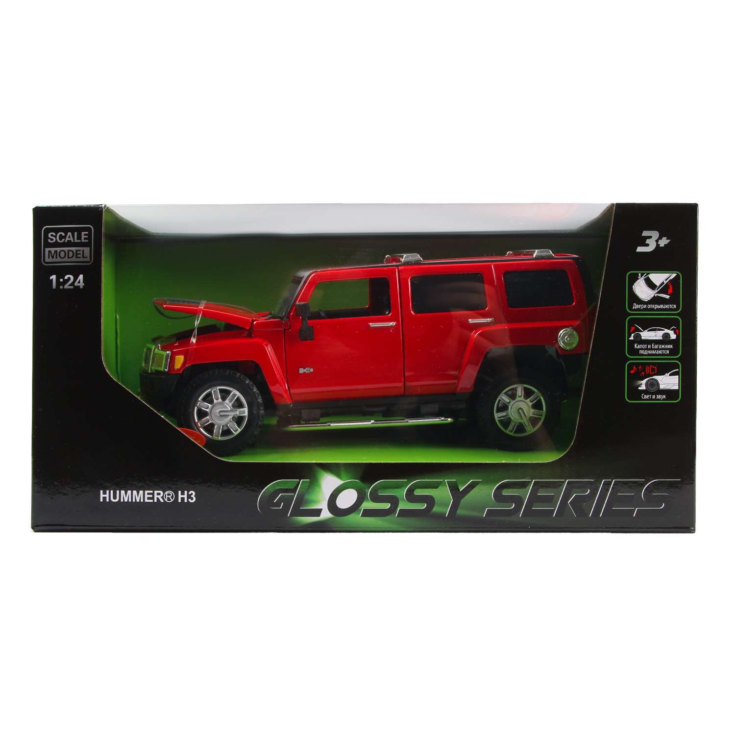 Машинка Mobicaro 1:24 Hummer H3 Красная 68240A 68240A - фото 1