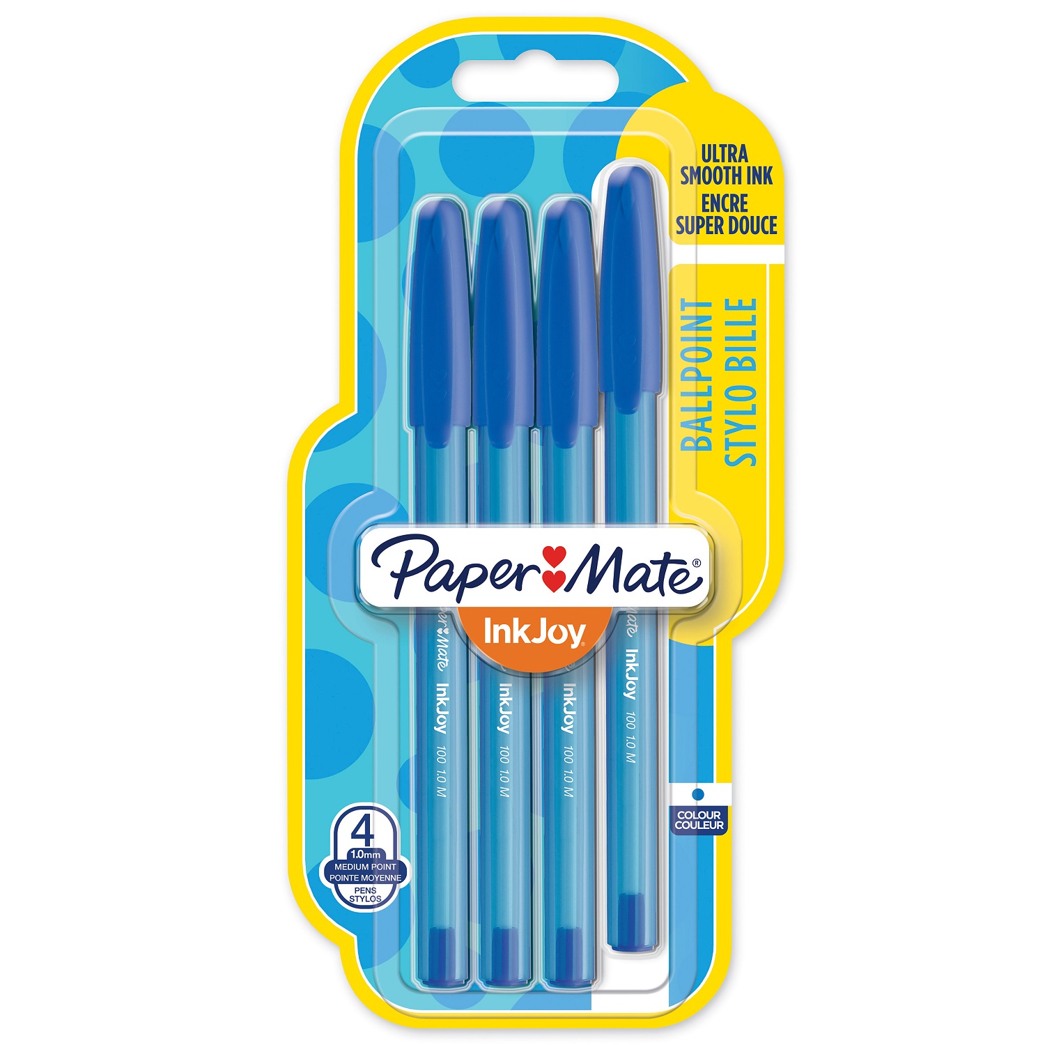 Ручки шариковые PAPER MATE InkJoy100 4шт Синий 1446903 - фото 4