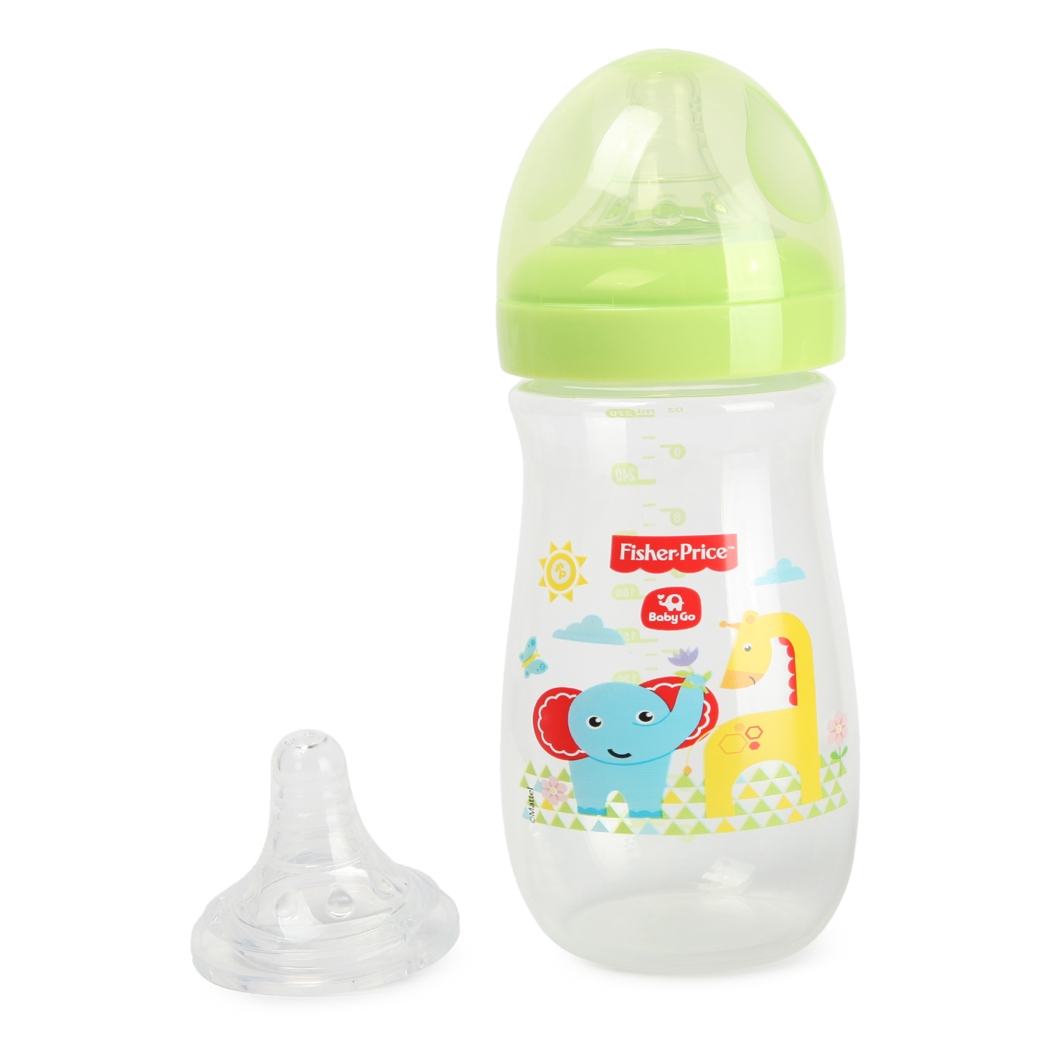 Бутылка BabyGo Fisher Price 270мл Green CC-B2-2111 - фото 1