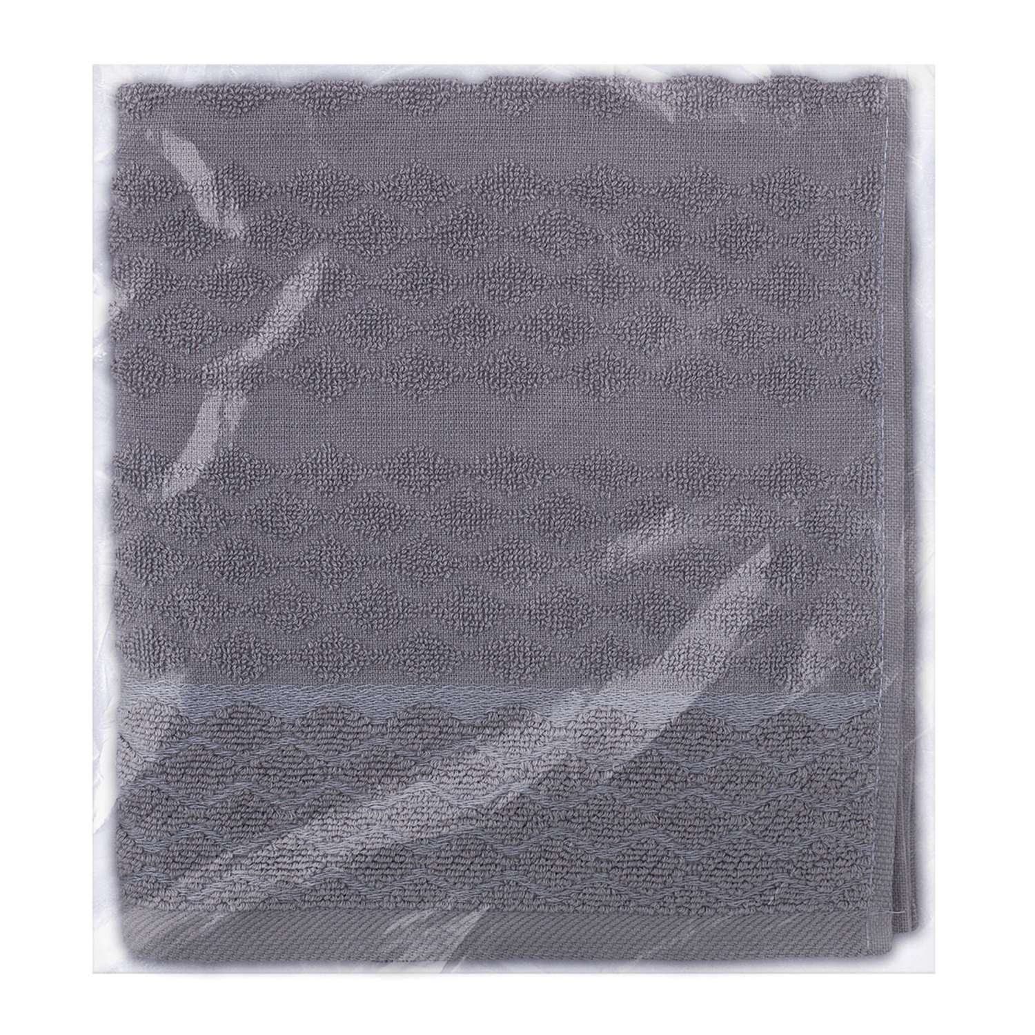 Махровое полотенце Bravo Лозанга м7707_11 M 50х80 серый - фото 5