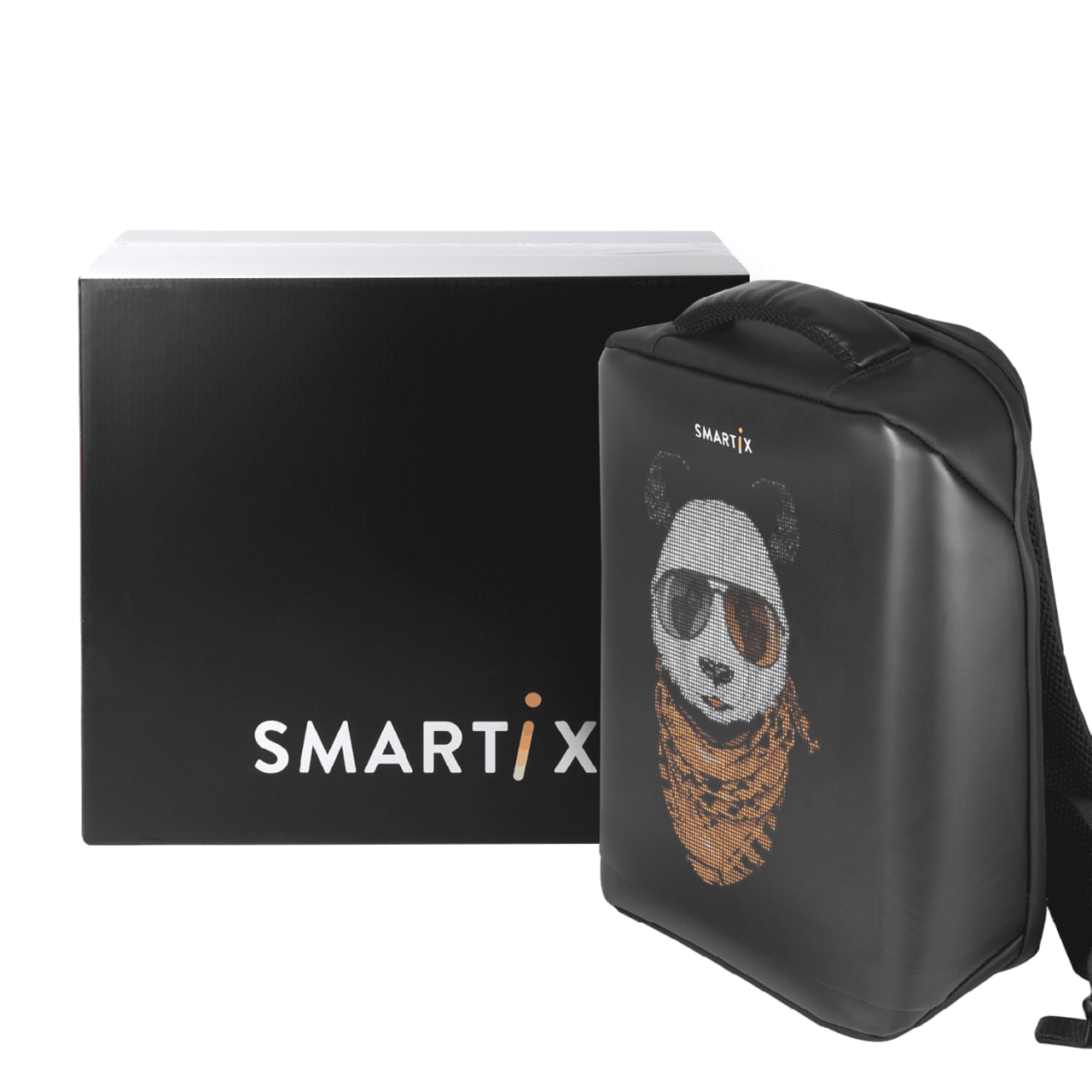 Рюкзак с экраном SMARTIX LED 5HD Черный Power Bank в комплекте - фото 4