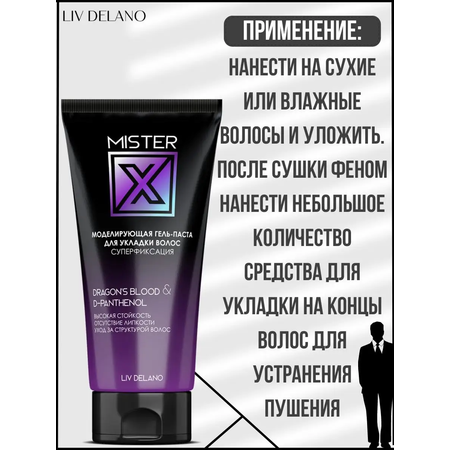 Гель для укладки волос LIV DELANO Моделирующая суперфиксация 150 мл