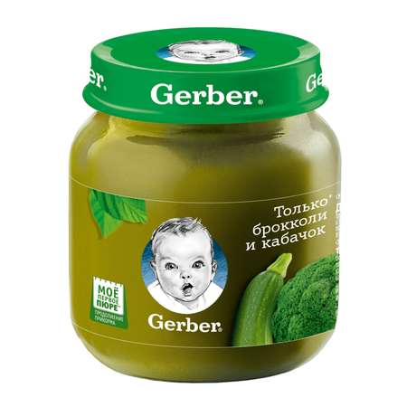 Пюре Gerber брокколи-кабачок 130г с 5месяцев