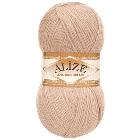 Пряжа Alize мягкая теплая для шарфов кардиганов Angora Gold 100 гр 550 м 5 мотков 541 норка